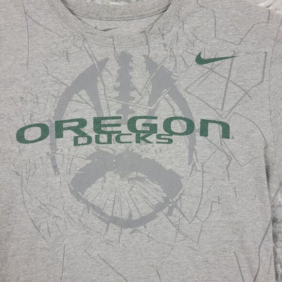 Oregon Ducks Shirt Men's Size Large Gray Football Nike Team University - Picture 2 of 8